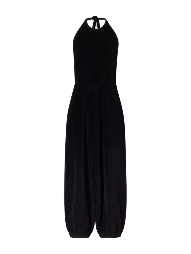 Anna Cotton-blend Terry Halterneck Jumpsuit