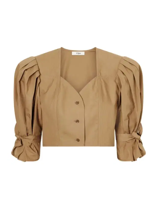 Cropped Cotton-poplin Top