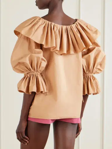 Chloé Ruffled Cotton-poplin Top | Thumbnail 4 Chloé Ruffled Cotton-poplin Top | Thumbnail 4