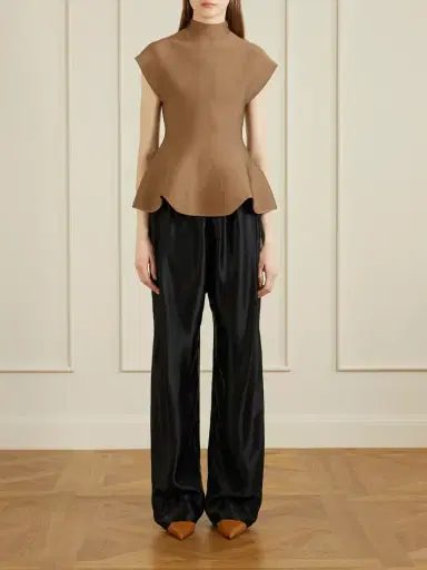 Khaite Andra Stretch-knit Turtleneck Peplum Top | Thumbnail 2 Khaite Andra Stretch-knit Turtleneck Peplum Top | Thumbnail 2