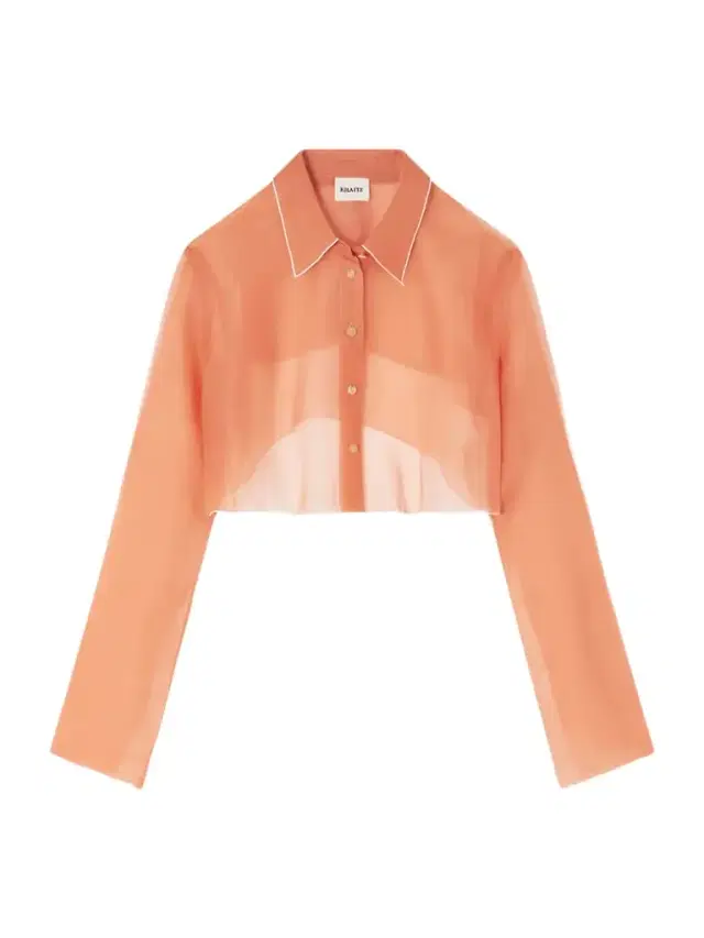 Fritz Cropped Layered Silk-organza Shirt