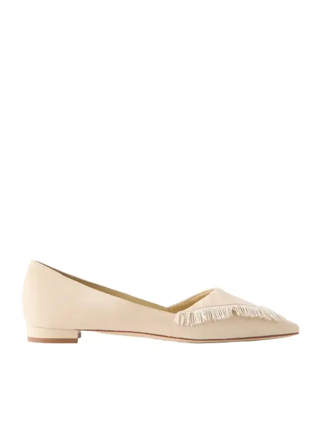 Paletotflat Fringed Suede Ballet Flats