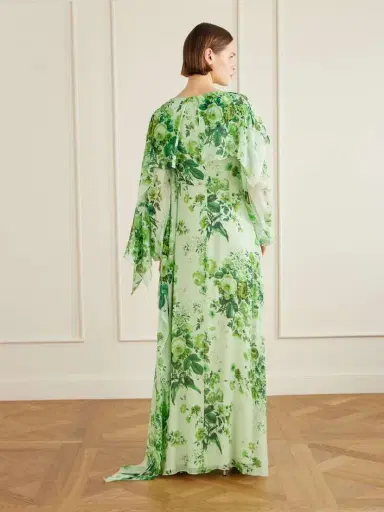 Erdem Floral-print Crêpon Gown | Thumbnail 4 Erdem Floral-print Crêpon Gown | Thumbnail 4