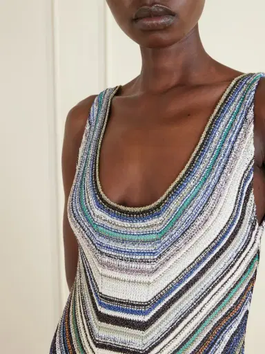 Missoni Striped Metallic Crochet-knit Midi Dress | Thumbnail 4 Missoni Striped Metallic Crochet-knit Midi Dress | Thumbnail 4