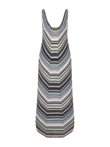 Missoni Striped Metallic Crochet-knit Midi Dress | Thumbnail 1 Missoni Striped Metallic Crochet-knit Midi Dress | Thumbnail 1