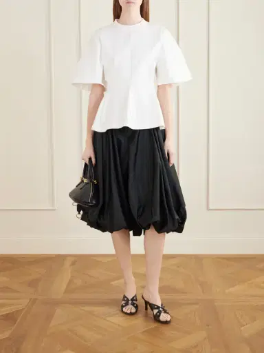 Balenciaga Shaped Flared Cotton-jersey T-shirt | Thumbnail 2