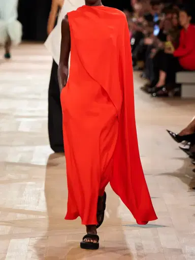 Balenciaga Cape-effect Draped Wool And Silk-blend Crepe Midi Dress | Thumbnail 5 Balenciaga Cape-effect Draped Wool And Silk-blend Crepe Midi Dress | Thumbnail 5