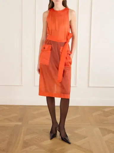 Saint Laurent Buttoned Front Midi Dress | Thumbnail 2 Saint Laurent Buttoned Front Midi Dress | Thumbnail 2