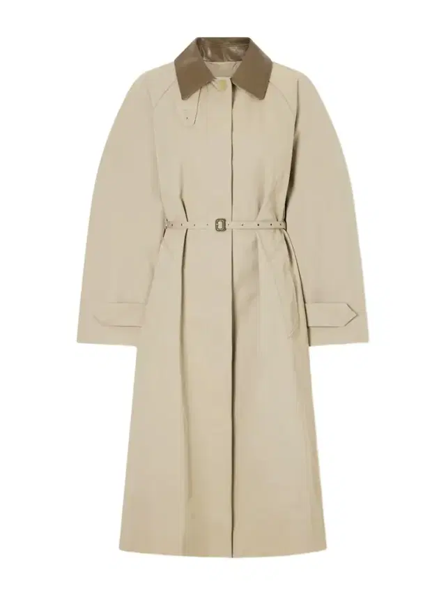 Ofelia Belted Leather-trimmed Cotton-blend Trench Coat Ofelia Belted Leather-trimmed Cotton-blend Trench Coat