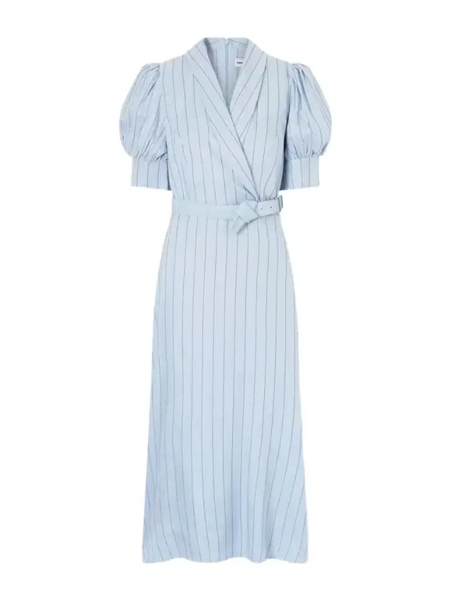 Effie Belted Striped Linen-blend Midi Dress