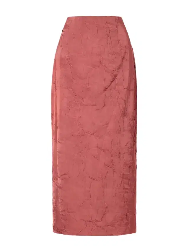 Inez Crinkled-satin Midi Skirt
