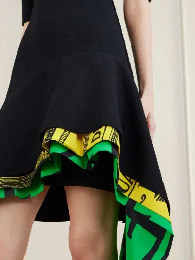 Loewe Asymmetric Layered Printed Jersey Midi Dress | Thumbnail 4