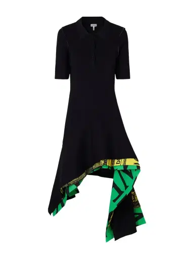 Loewe Asymmetric Layered Printed Jersey Midi Dress | Thumbnail 1