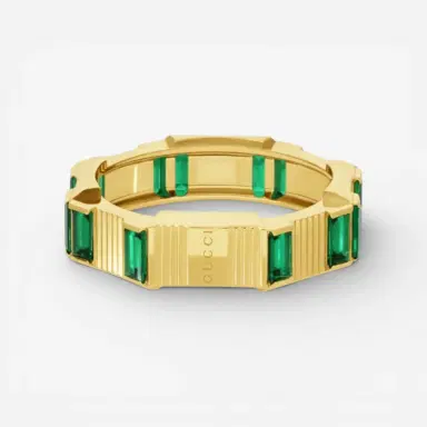Gucci Gucci Link to Love 18K Yellow Gold Tourmaline Band Ring YBC7024140020 - by The Solist | Thumbnail 2