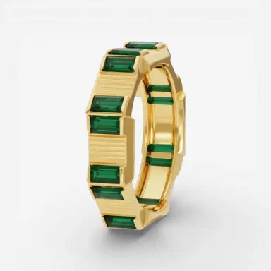 Gucci Gucci Link to Love 18K Yellow Gold Tourmaline Band Ring YBC7024140020 - by The Solist | Thumbnail 3