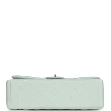 Chanel Chanel Maxi Classic Double Flap Bag Light Blue Shiny Caviar Silver Hardware | Thumbnail 6 Chanel Chanel Maxi Classic Double Flap Bag Light Blue Shiny Caviar Silver Hardware | Thumbnail 6