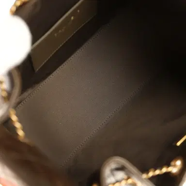 Chanel Chanel Small 25 Hobo Bag Khaki Shiny Aged Crumpled Calfskin Antique Gold Hardware | Thumbnail 8
