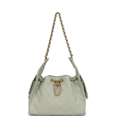 Chanel Chanel Small 25 Hobo Bag Light Green Caviar Antique Gold Hardware | Thumbnail 6 Chanel Chanel Small 25 Hobo Bag Light Green Caviar Antique Gold Hardware | Thumbnail 6