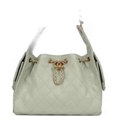 Chanel Chanel Small 25 Hobo Bag Light Green Caviar Antique Gold Hardware | Thumbnail 1 Chanel Chanel Small 25 Hobo Bag Light Green Caviar Antique Gold Hardware | Thumbnail 1