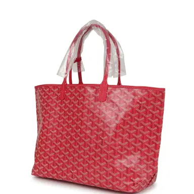 goyard Goyard Goyardine Fuchsia Saint Louis PM Tote Bag Palladium Hardware | Thumbnail 3 goyard Goyard Goyardine Fuchsia Saint Louis PM Tote Bag Palladium Hardware | Thumbnail 3