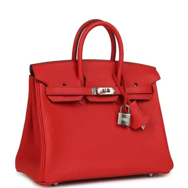 HERMÈS Hermes Birkin 25 Rouge Radieux Togo Palladium Hardware | Thumbnail 2 HERMÈS Hermes Birkin 25 Rouge Radieux Togo Palladium Hardware | Thumbnail 2
