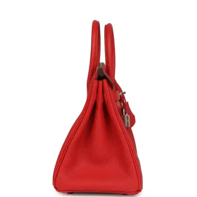 HERMÈS Hermes Birkin 25 Rouge Radieux Togo Palladium Hardware | Thumbnail 3 HERMÈS Hermes Birkin 25 Rouge Radieux Togo Palladium Hardware | Thumbnail 3