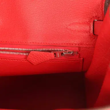 HERMÈS Hermes Birkin 25 Rouge Radieux Togo Palladium Hardware | Thumbnail 9 HERMÈS Hermes Birkin 25 Rouge Radieux Togo Palladium Hardware | Thumbnail 9