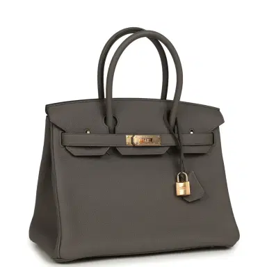 HERMÈS Hermes Birkin 30 Etain Togo Rose Gold Hardware | Thumbnail 2