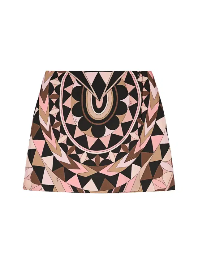 Manuba Print Silk Mini Skirt
