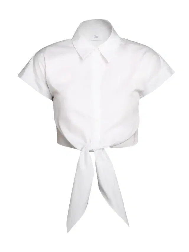Mila Cropped Cotton Tie-Front Top