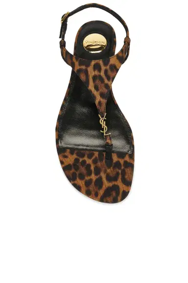 Saint Laurent Cassandra Flat Sandal | Thumbnail 4 Saint Laurent Cassandra Flat Sandal | Thumbnail 4