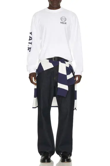 Sporty & Rich Yale Crest Long Sleeve T-Shirt | Thumbnail 4 Sporty & Rich Yale Crest Long Sleeve T-Shirt | Thumbnail 4
