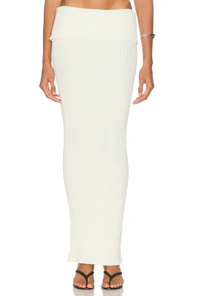 SAME Ribbed Knit Maxi Skirt