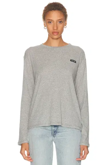 Miu Miu Costina Long Sleeve Top | Thumbnail 1 Miu Miu Costina Long Sleeve Top | Thumbnail 1