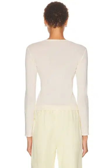 ENZA COSTA Fine Supima Cotton Long Sleeve Crewneck Top | Thumbnail 3