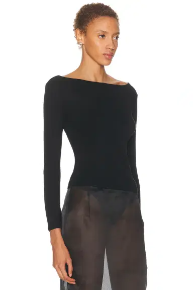 ENZA COSTA Fine Supima Cotton Long Sleeve Boatneck Top | Thumbnail 2 ENZA COSTA Fine Supima Cotton Long Sleeve Boatneck Top | Thumbnail 2