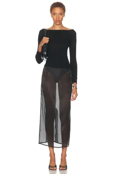 ENZA COSTA Fine Supima Cotton Long Sleeve Boatneck Top | Thumbnail 4 ENZA COSTA Fine Supima Cotton Long Sleeve Boatneck Top | Thumbnail 4