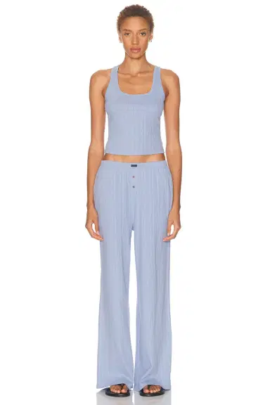 Lunya Pointelle Wide Leg Pant | Thumbnail 5