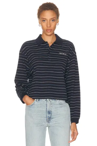 Carhartt WIP Long Sleeve Mabel Polo Top | Thumbnail 1