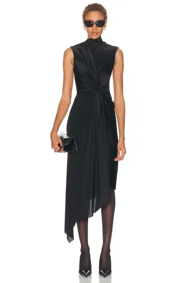 Balenciaga Mockneck Midi Dress | Thumbnail 1 Balenciaga Mockneck Midi Dress | Thumbnail 1