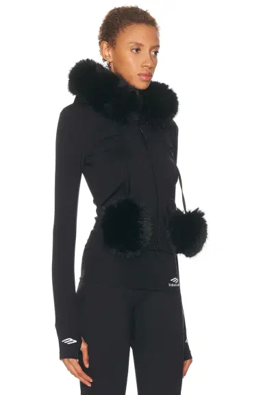 Balenciaga Furry Zip Up Jacket | Thumbnail 2 Balenciaga Furry Zip Up Jacket | Thumbnail 2