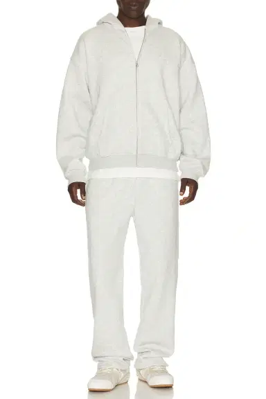 Skims Fleece Lounge Relaxed Zip Up Hoodie | Thumbnail 5