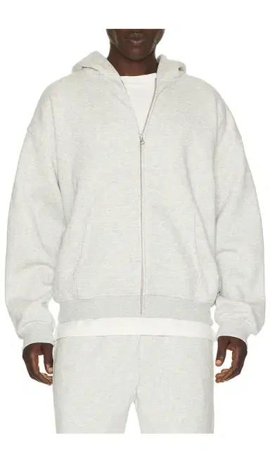 Skims Fleece Lounge Relaxed Zip Up Hoodie | Thumbnail 1