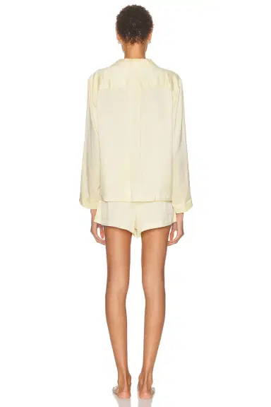 Lunya Washable Silk Button Up Long Sleeve Short Pajama Set | Thumbnail 3 Lunya Washable Silk Button Up Long Sleeve Short Pajama Set | Thumbnail 3