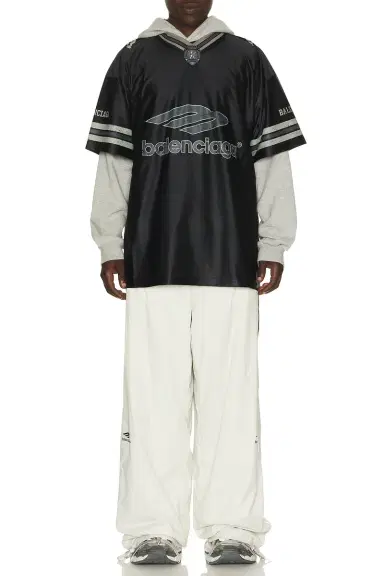 Balenciaga V Neck Oversized T-Shirt | Thumbnail 4 Balenciaga V Neck Oversized T-Shirt | Thumbnail 4