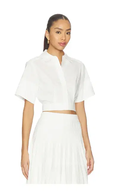 SIMKHAI Sabrina Short Sleeve Crop Top | Thumbnail 2