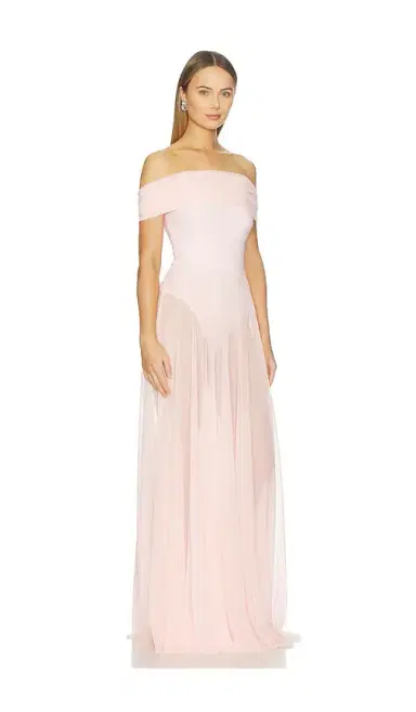 Norma Kamali Sleeveless Cowl Neck Combo Flared Gown | Thumbnail 2 Norma Kamali Sleeveless Cowl Neck Combo Flared Gown | Thumbnail 2