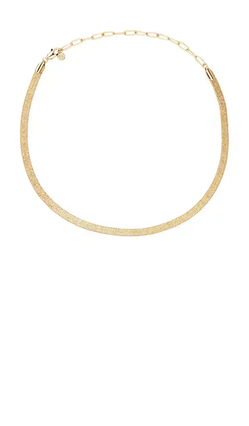 Ettika Textured Flat Chain Necklace