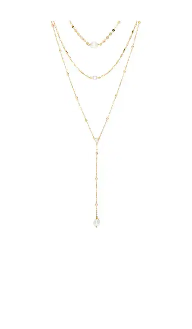 Ettika Multi-chain Pearl Lariat Necklace | Thumbnail 2 Ettika Multi-chain Pearl Lariat Necklace | Thumbnail 2