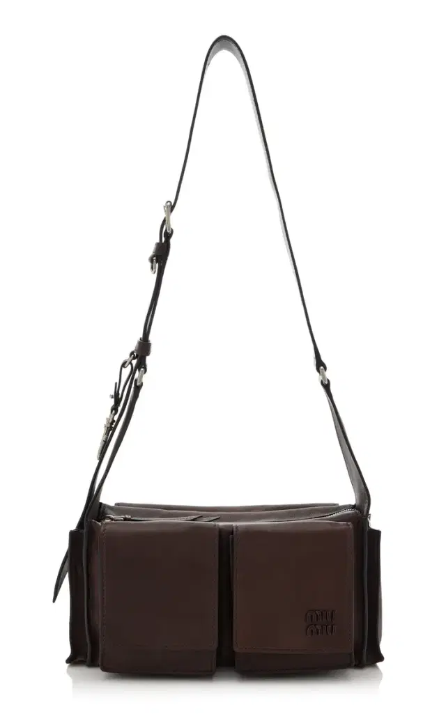 Miu Miu Utilitaire Leather Shoulder Bag